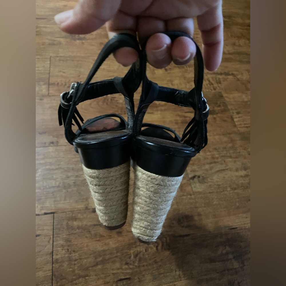 Lauren Ralph Lauren Black Wedges with Tassel size 8 - Picture 3 of 7